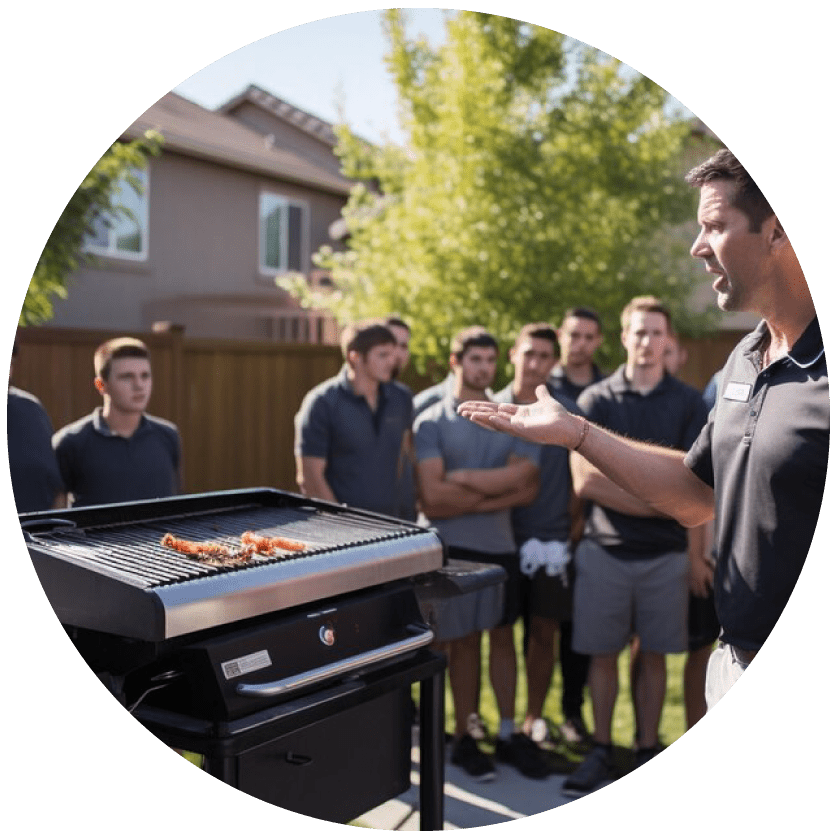 grill clean up team